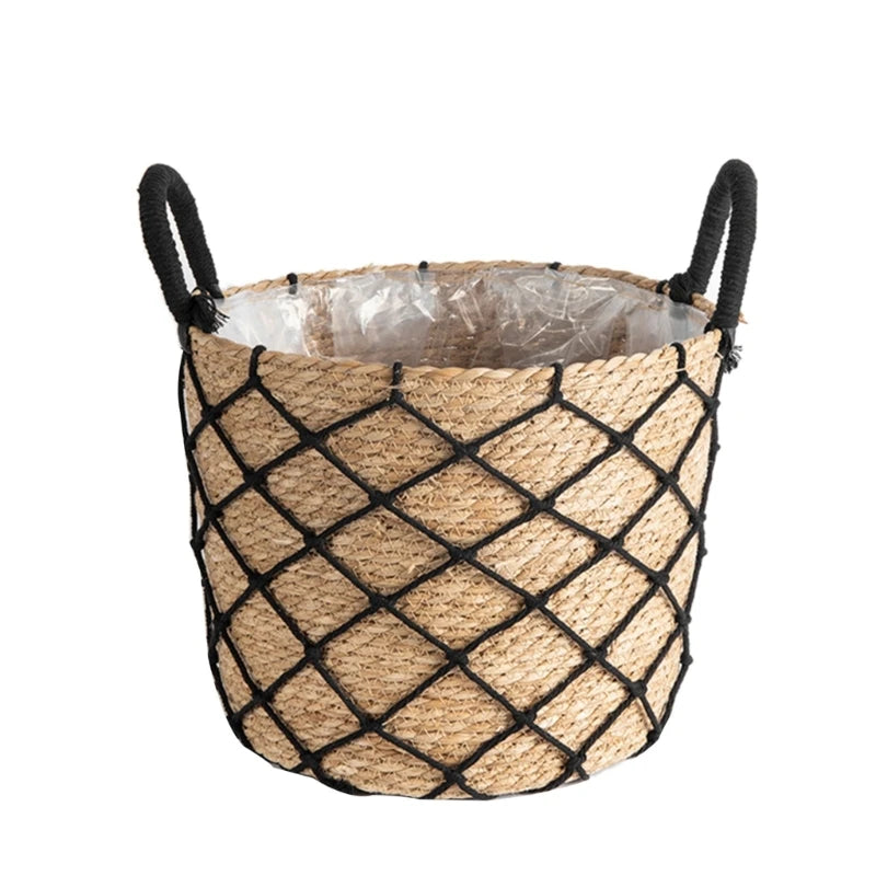 Lightweight DurableRattan Grass Woven Floor Vase | Vase | straw | Elegant Home Decor