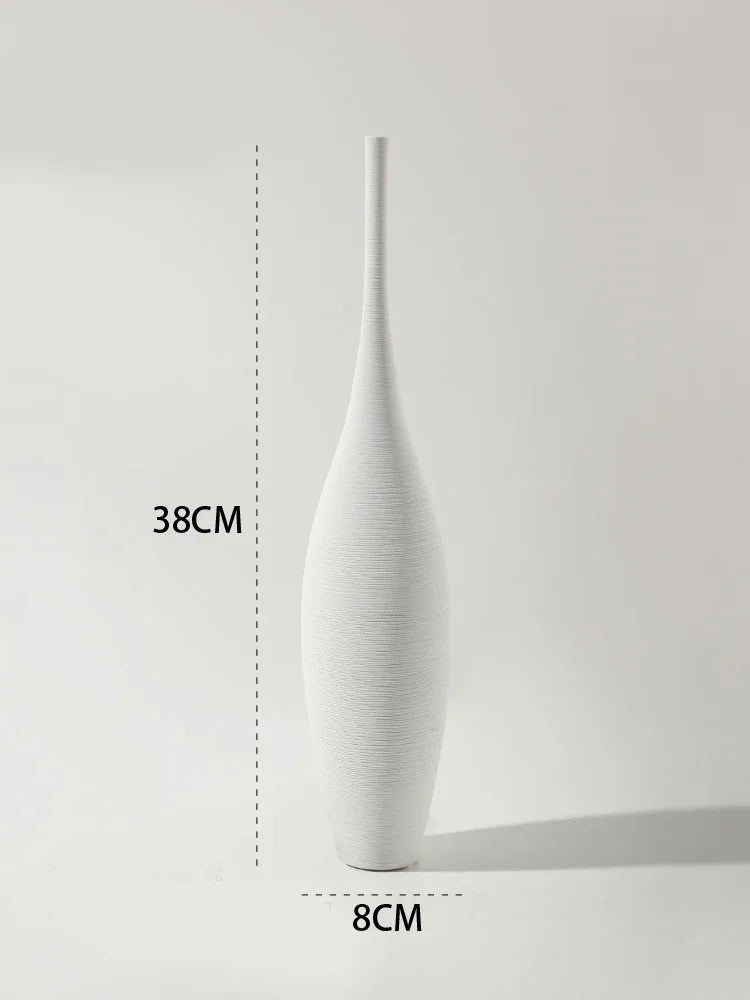 Classic Sleek Tall Narrow Vase Smooth | Vase | ceramic | Elegant Home Decor
