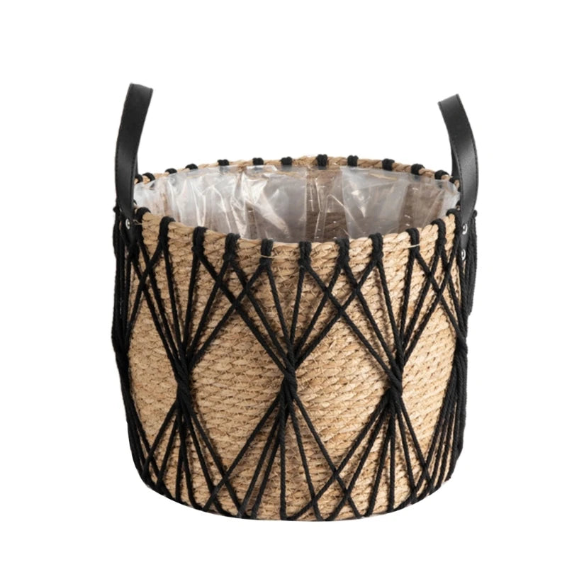 Lightweight DurableRattan Grass Woven Floor Vase | Vase | straw | Elegant Home Decor