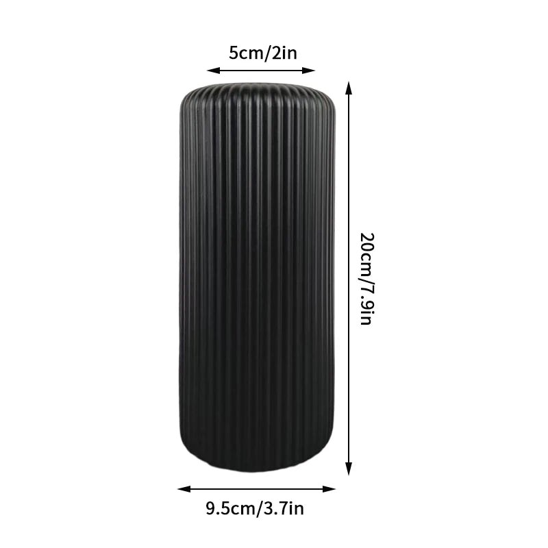 Elegant Black Column Vase Sleek Design | Vase | plastic | Elegant Home Decor