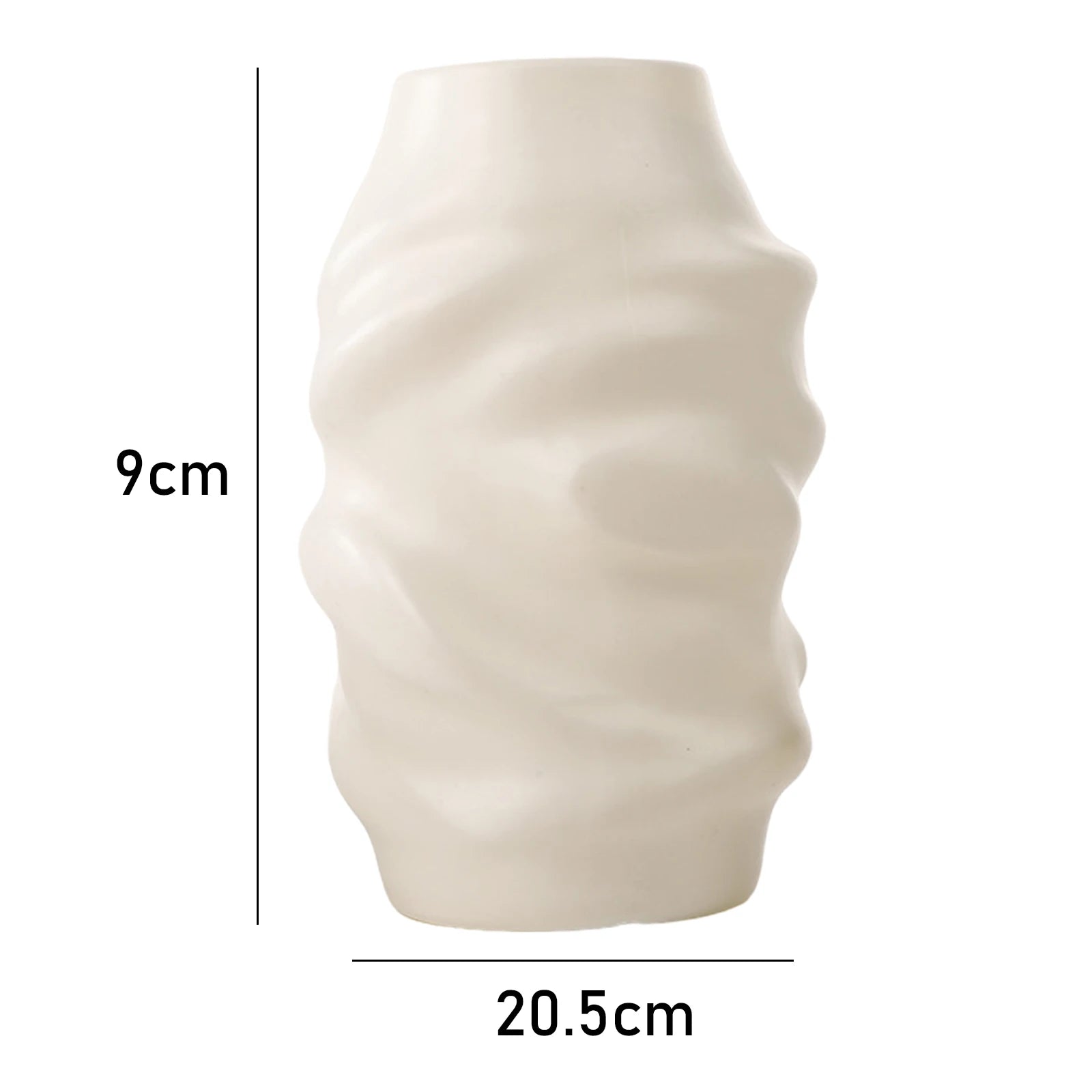 Wavy Textured White Vase Modern Home | Vase | Elegant Home Decor