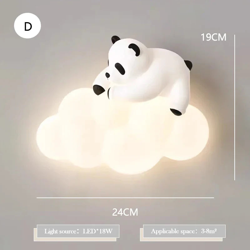 PandaLicht Cute Panda Wall Lamp | Wall Lamp | Led | Warm White | iron | 110V - 240V | Elegant Wall Illumination