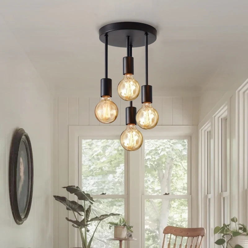 black modern bulb base ceiling | Wall Lamp | 90-260V | Elegant Wall Illumination
