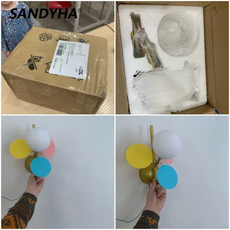 MacronLicht Colorful Acrylic Sconce | Wall Lamp | iron | 260V - 96V | Elegant Wall Illumination