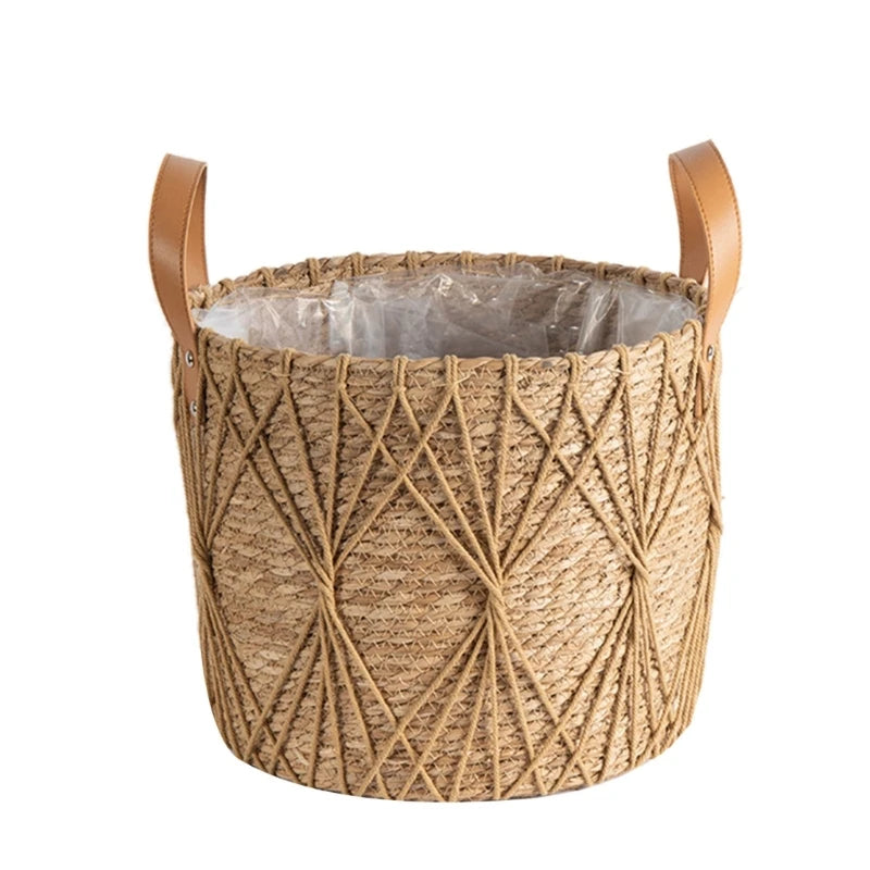 Lightweight DurableRattan Grass Woven Floor Vase | Vase | straw | Elegant Home Decor