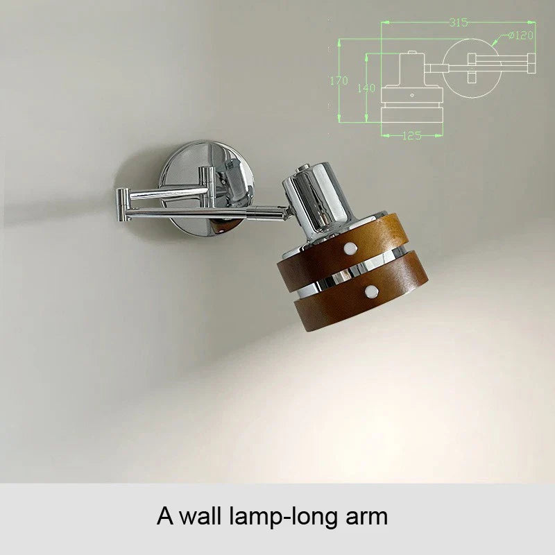 TelescopicLamp Telescopic Bedside Lamp Reading | Lighting | iron/wood | 60W | 90V - 240V | Premium Lighting Solution