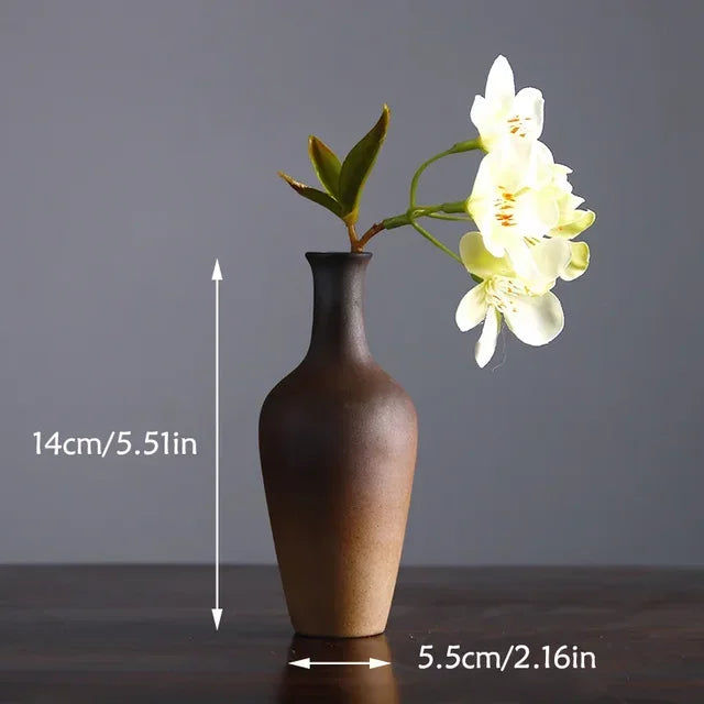 Classic Sandstone Vase Contemporary Slim Ceramic | Vase | ceramic | Elegant Home Decor