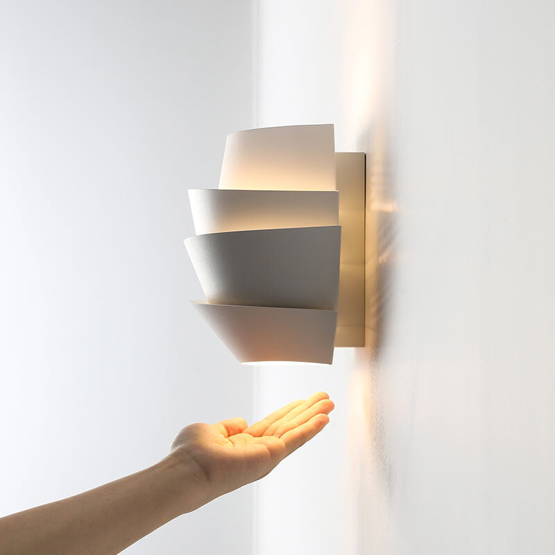 Nordic Minimalist Layers Half Cylinder | Wall Lamp | iron | Elegant Wall Illumination