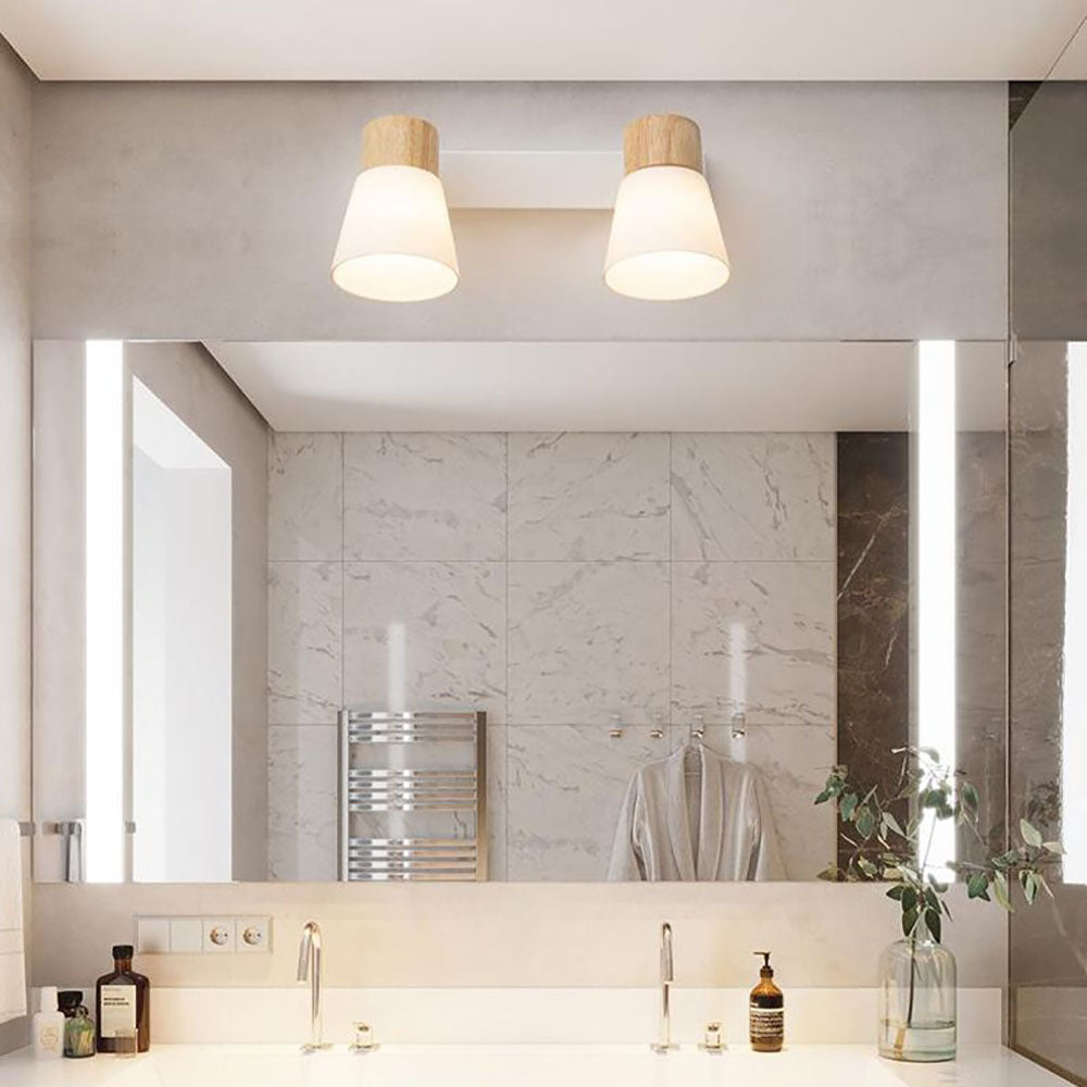 Ozawa Nordic Wall Lamp Wood/Glass | Wall Lamp | Led | glass/wood | 110V - 240V | Elegant Wall Illumination