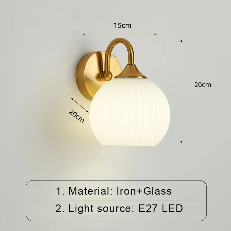 ModernWall Nordic Wall Lamp | Wall Lamp | Led | Warm White | glass/iron/metal | 5W | 110V - 220V | Elegant Wall Illumination