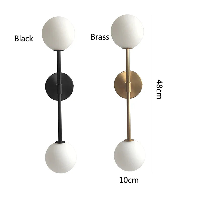 LuxeLED Gold Wall Lamp | Wall Lamp | Led | glass/iron/metal | 85V - 265V | Elegant Wall Illumination