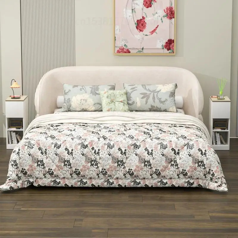 Compact Storage Nightstand Nightstand Space-Saving Side | Storage Organizer | Wood | Efficient Space Saver