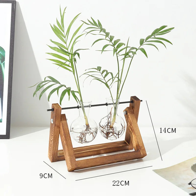 Sleek Plant Display Stand Modern Wooden | Vase | wood | Elegant Home Decor