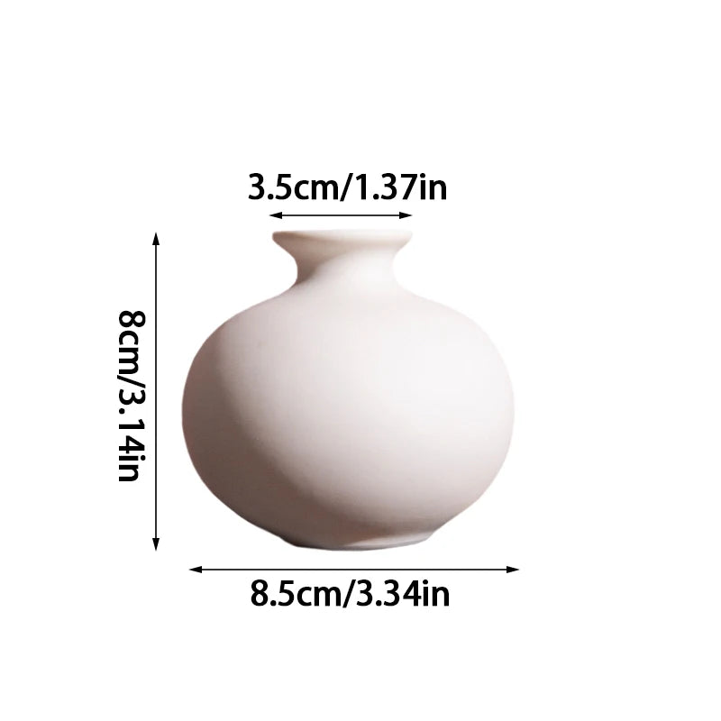 Rounded Ceramic Vase Compact and Chic | Vase | ceramic | Elegant Home Decor