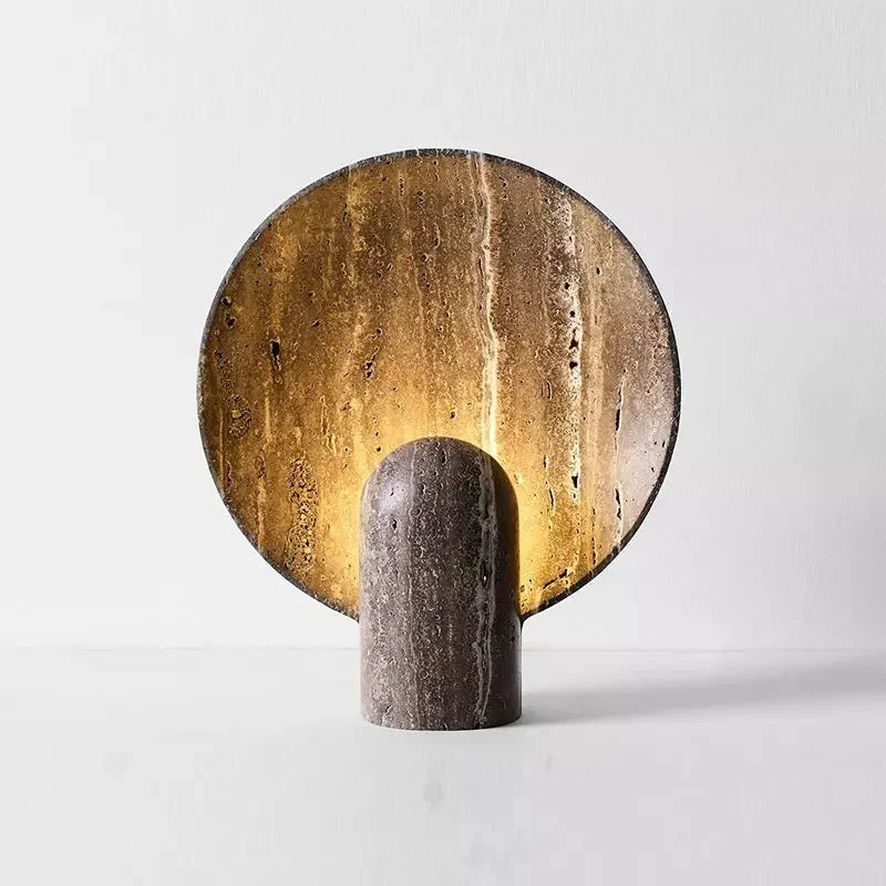 Travertine Stone Table Lamp Luxury | Table Lamp | LED | Stone | Sleek Table Accent