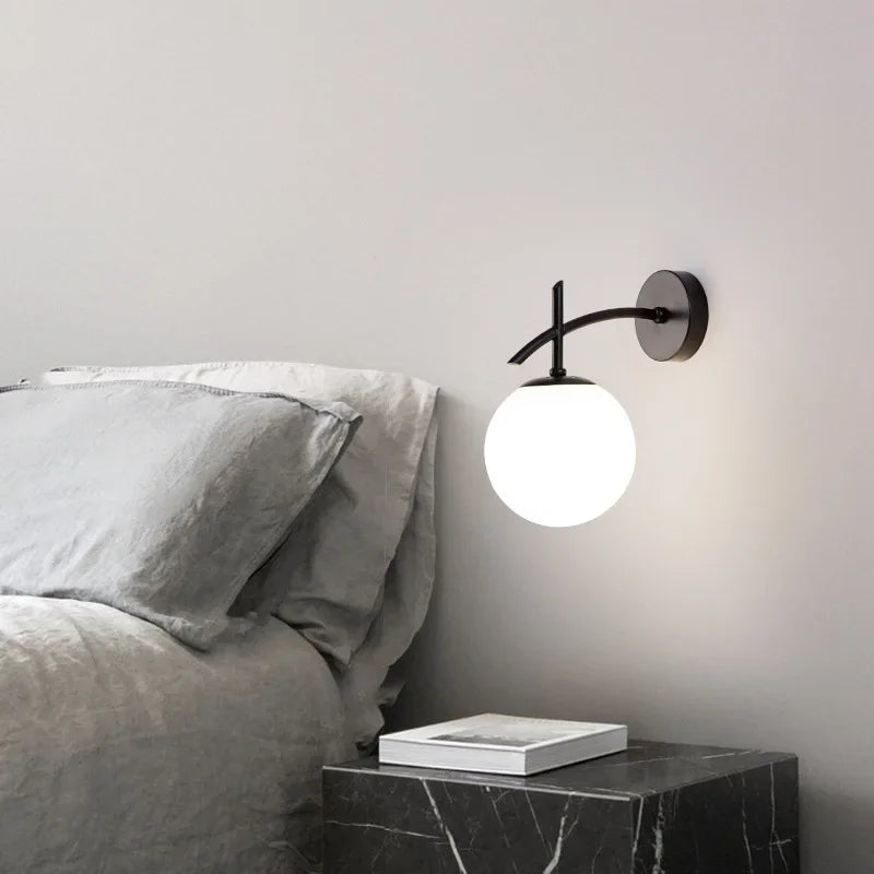Lumi Wall Lamp Glass Bedroom | Wall Lamp | Led | glass/iron | 90V - 260V | Elegant Wall Illumination