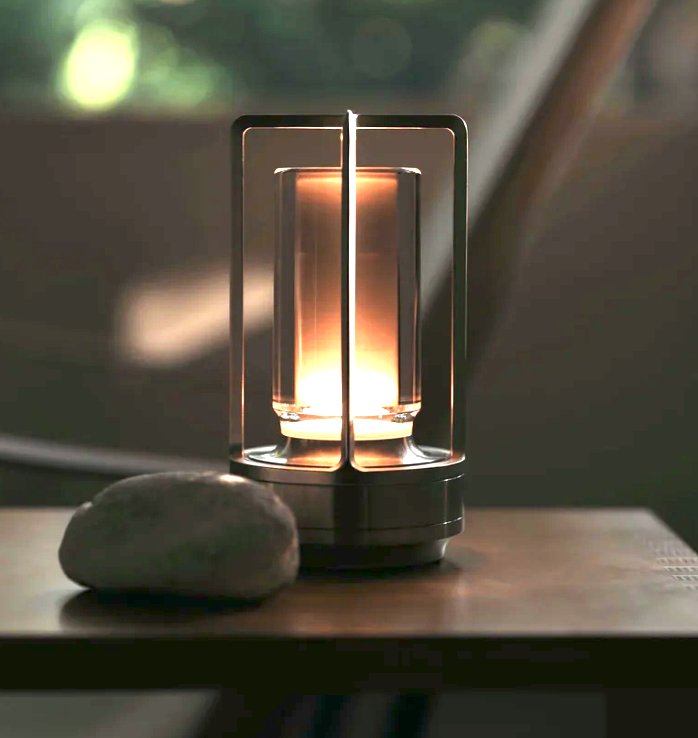 Luxury Wireless Table Lamp Rechargeable | Table Lamp | Aluminum/PMMA | Sleek Table Accent