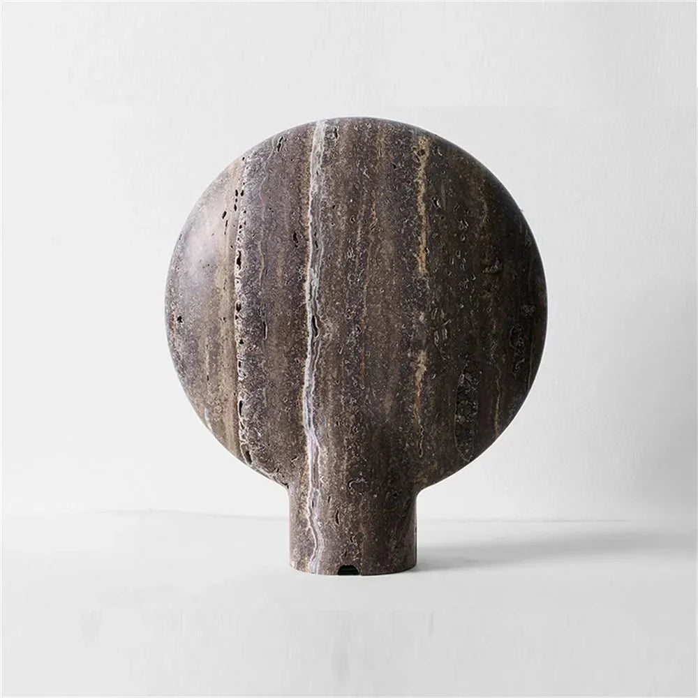Travertine Stone Table Lamp Luxury | Table Lamp | LED | Stone | Sleek Table Accent
