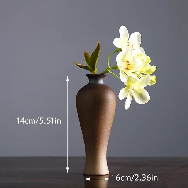 Tall Sandstone Bud Vase Unique Narrow | Vase | ceramic | Elegant Home Decor