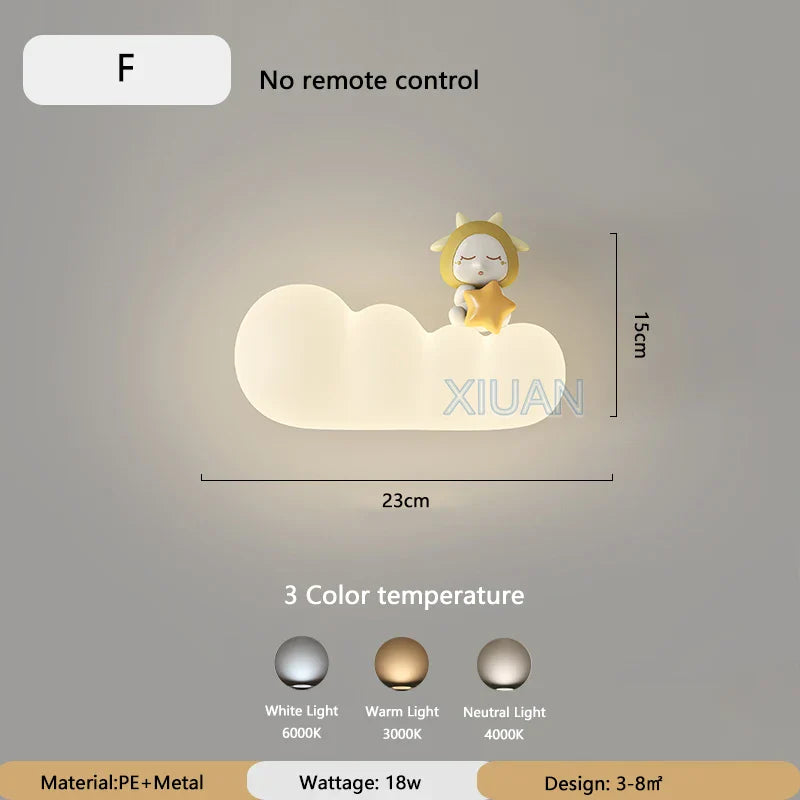 KinderDroom Children's Room Wall Lamp | Wall Lamp | Led | metal | 18W | 220V - 240V | Elegant Wall Illumination