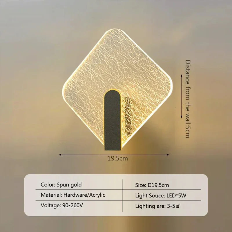 NordicGlow Wall Lamp made Acrylic | Wall Lamp | Led | 16W | 90V - 260V | Elegant Wall Illumination