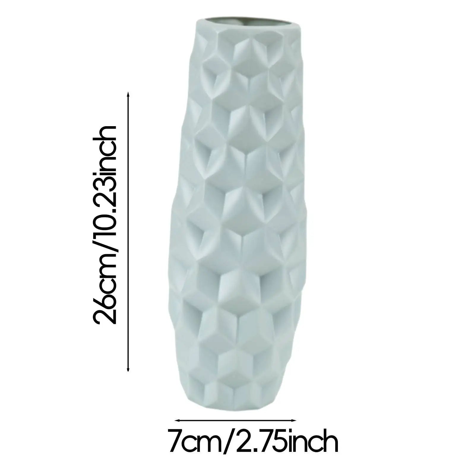 Geometric Patterned Light Blue Vase for | Vase | Elegant Home Decor
