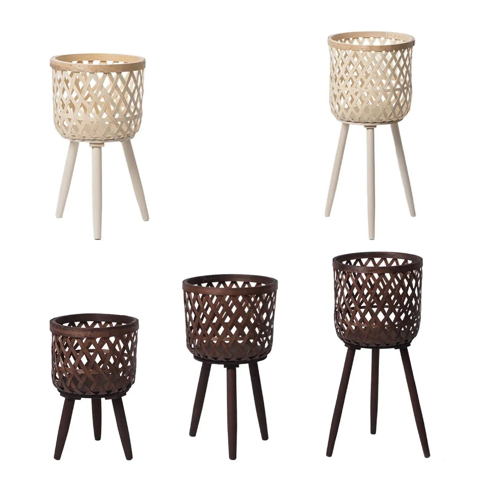 Split Rattan Basket Floor Planter for | Decorative Item | straw | Elegant Home Decor