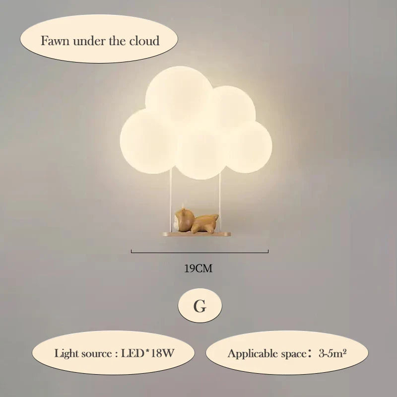 CloudLight Wall Lamp Children's Room | Wall Lamp | Led | iron | 240V | Elegant Wall Illumination