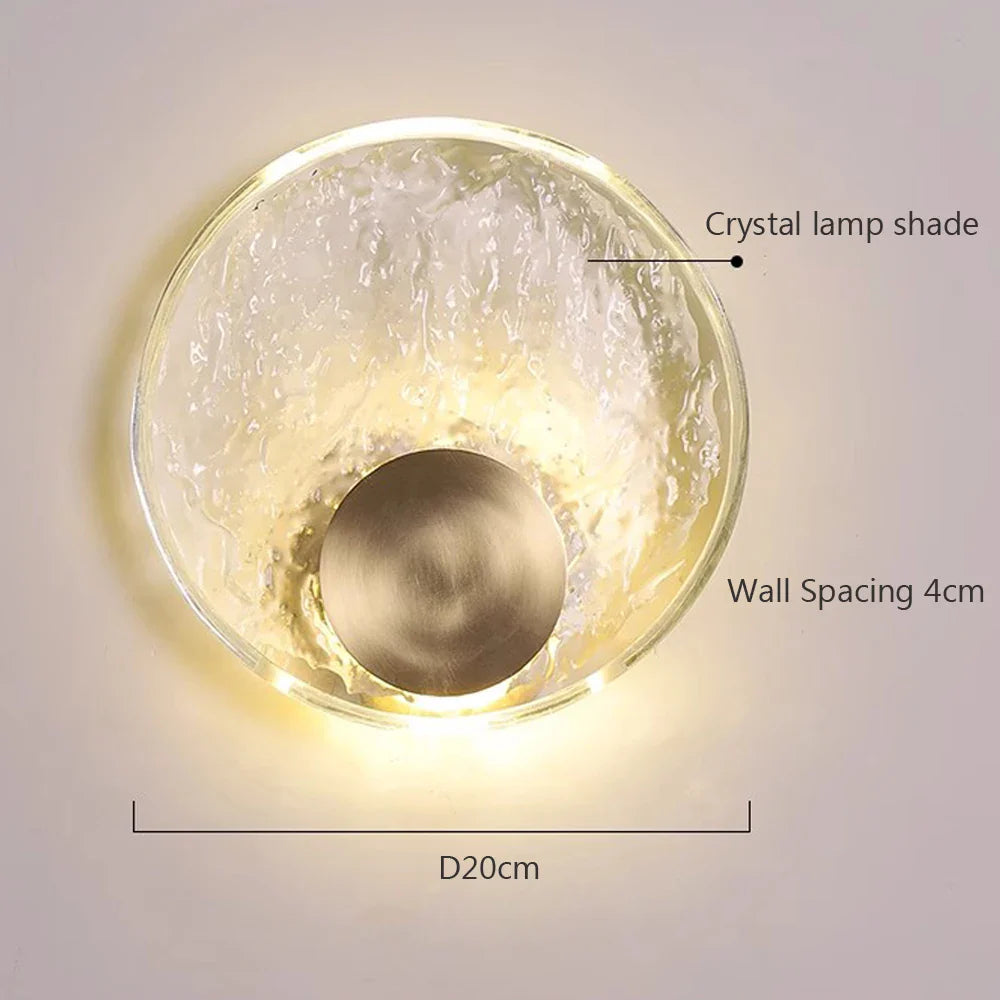 CrystalLicht Modern Crystal Wall Lamp | Wall Lamp | Led | copper | 90V - 260V | Elegant Wall Illumination