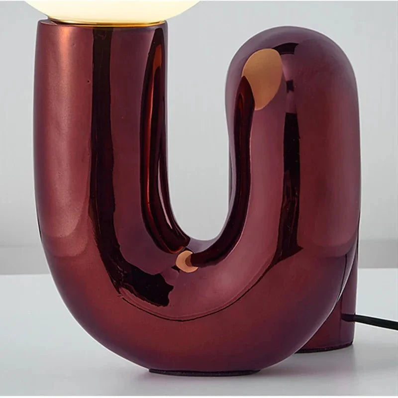 CurveGlow™ Modern Table Lamp  | Table Lamp | LED | Resin/Glass | 110-240V | Sleek Table Accent
