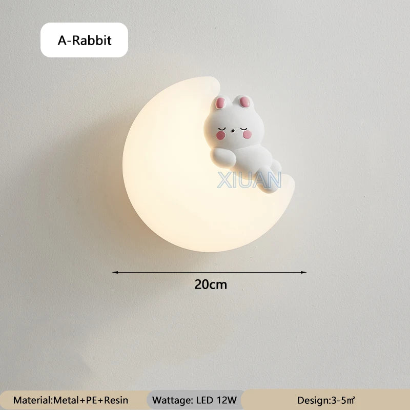 MoonAnimal Creative Moon Lamp Children's | Lighting | Led | Warm White | metal | 12W | 20V - 220V - 240V | Premium Lighting Solution