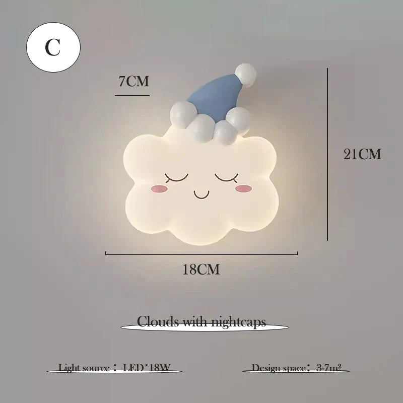 RomanticCloud Wall lamp Children's room | Wall Lamp | Led | iron | 220V | Elegant Wall Illumination