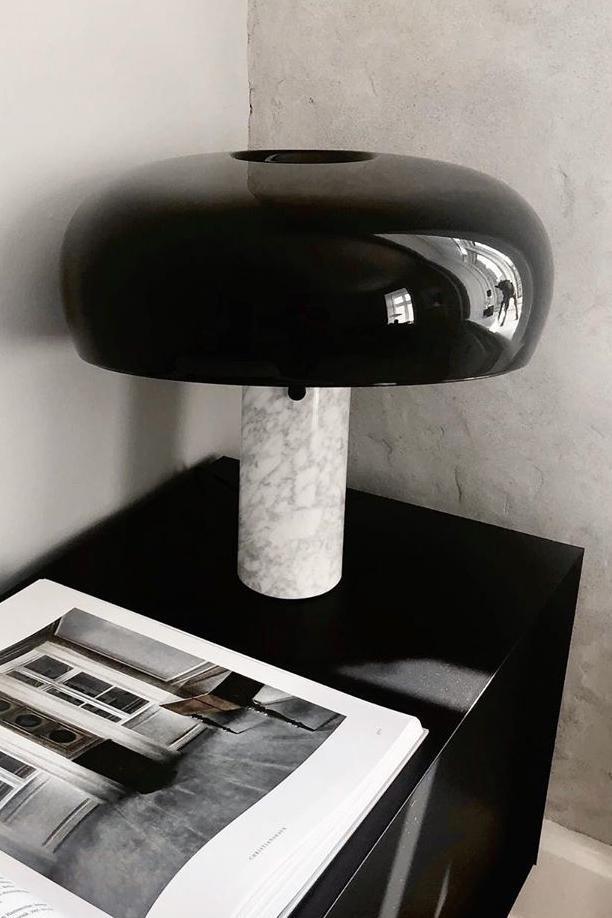 Marble Table Lamp Black | Table Lamp | metal/Marble | 110-240V | Sleek Table Accent