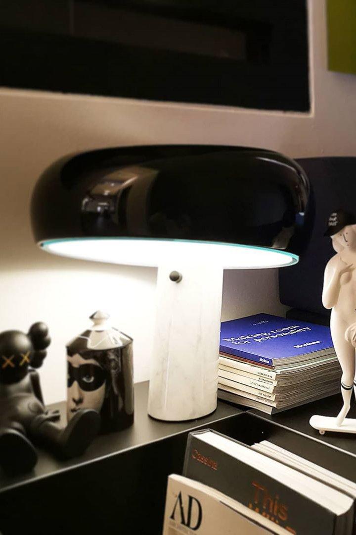 Marble Table Lamp Black | Table Lamp | metal/Marble | 110-240V | Sleek Table Accent