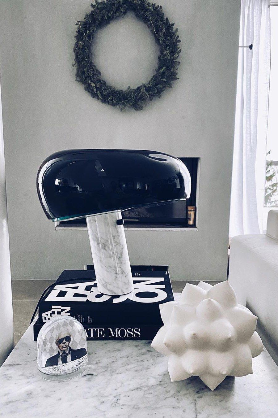 Marble Table Lamp Black | Table Lamp | metal/Marble | 110-240V | Sleek Table Accent