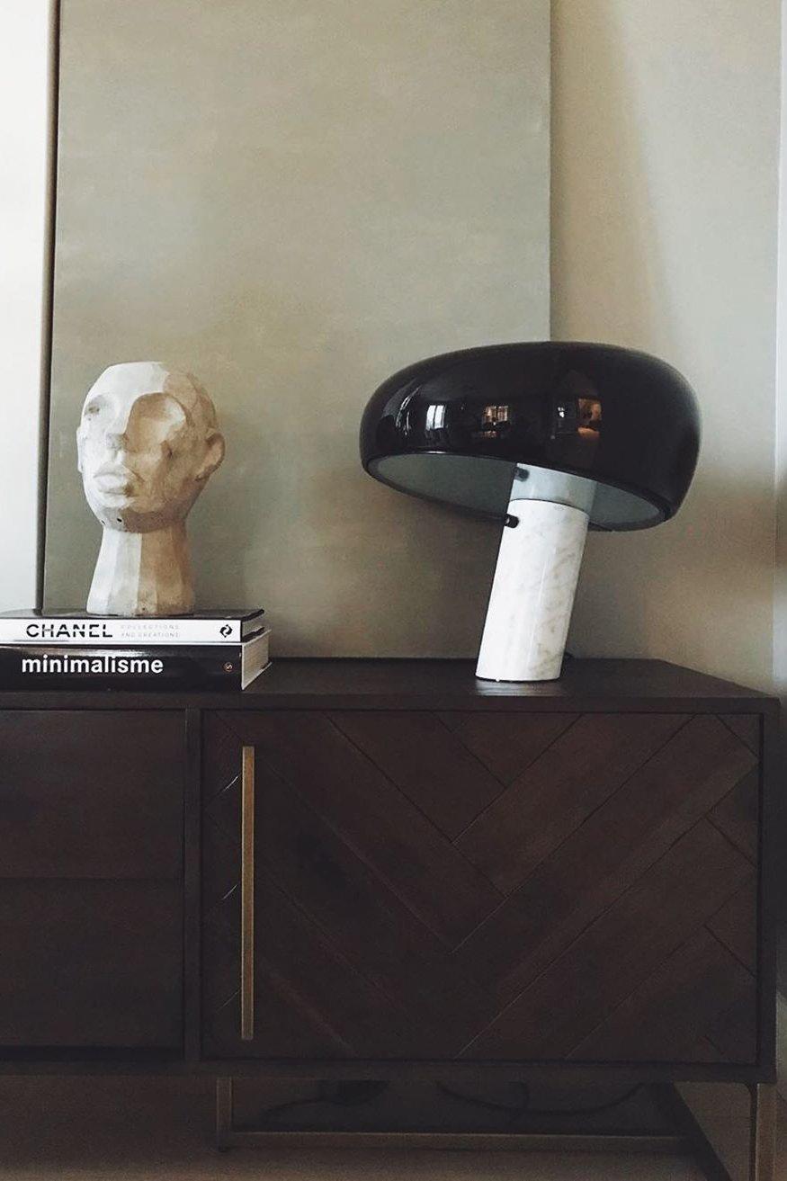 Marble Table Lamp Black | Table Lamp | metal/Marble | 110-240V | Sleek Table Accent