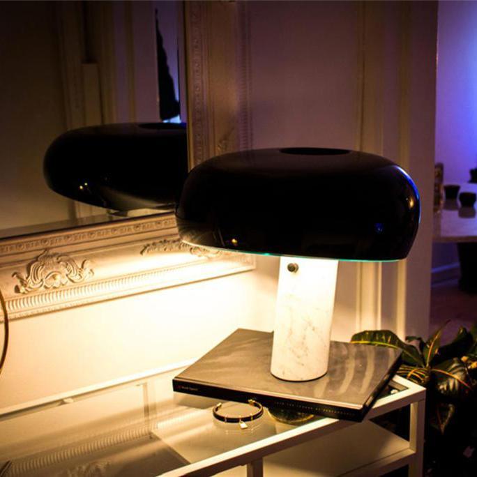 Marble Table Lamp Black | Table Lamp | metal/Marble | 110-240V | Sleek Table Accent