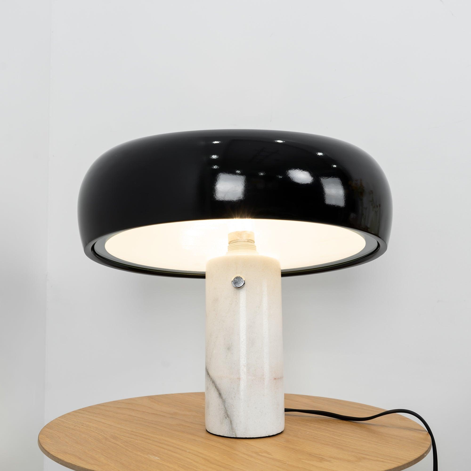 Marble Table Lamp Black | Table Lamp | metal/Marble | 110-240V | Sleek Table Accent