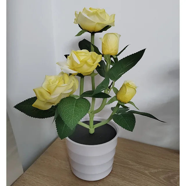 BloomLight Solar Rose Lantern | Lighting | LED | fabric/plastic | Premium Lighting Solution