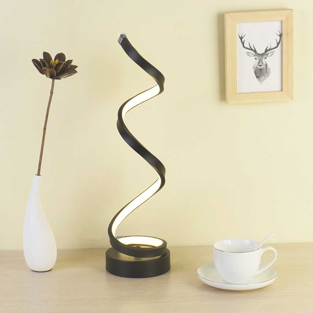 Spiralux™ Modern Spiral Table Lamp | Table Lamp | Iron | Sleek Table Accent