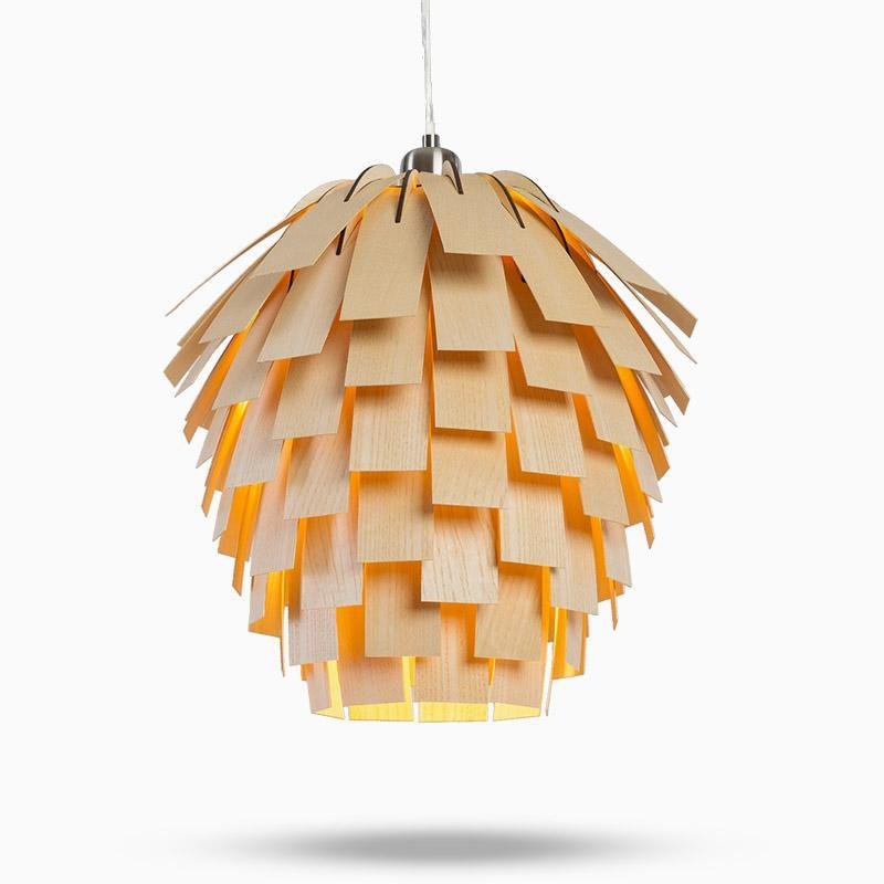 Artistic Artichoke Wooden Rustic Hanging | Lighting | LED | wood | 110V | Premium Lighting Solution