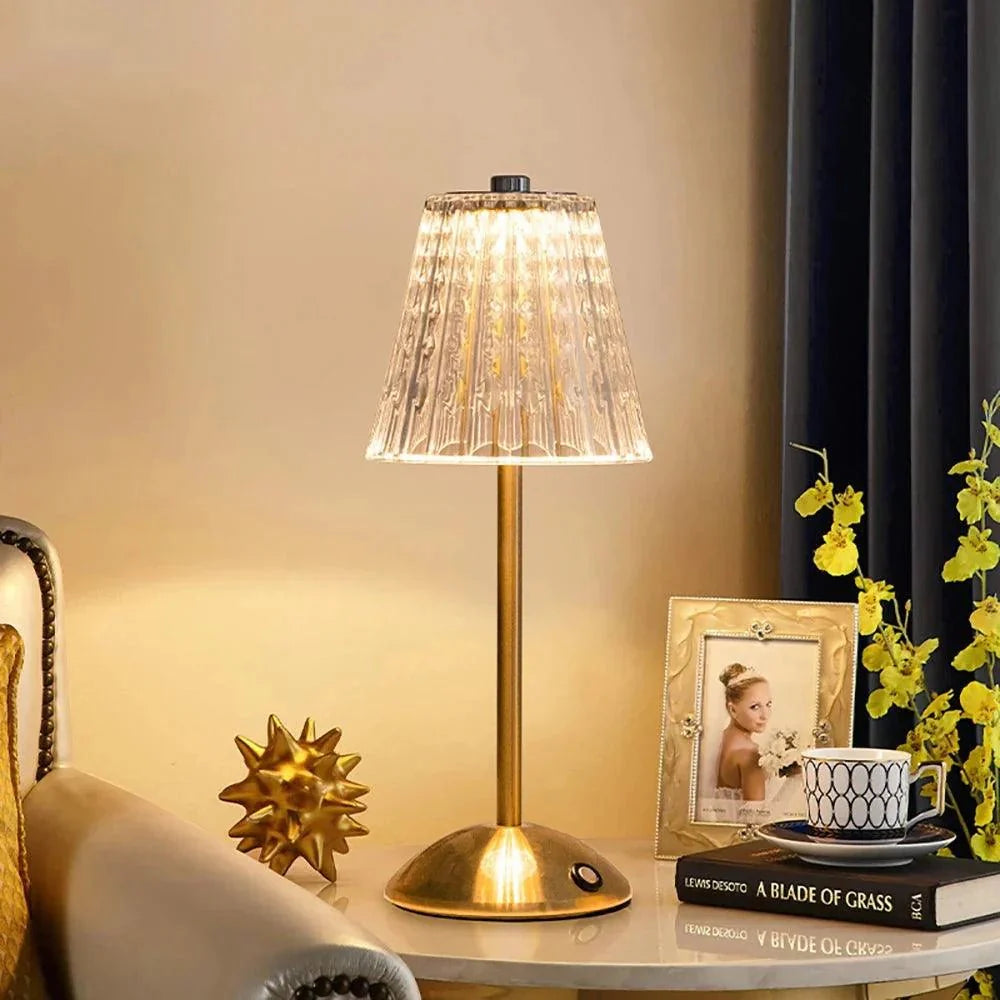 AuraGlow Table Lamp Rechargeable Lamp | Table Lamp | LED | Metal | Sleek Table Accent