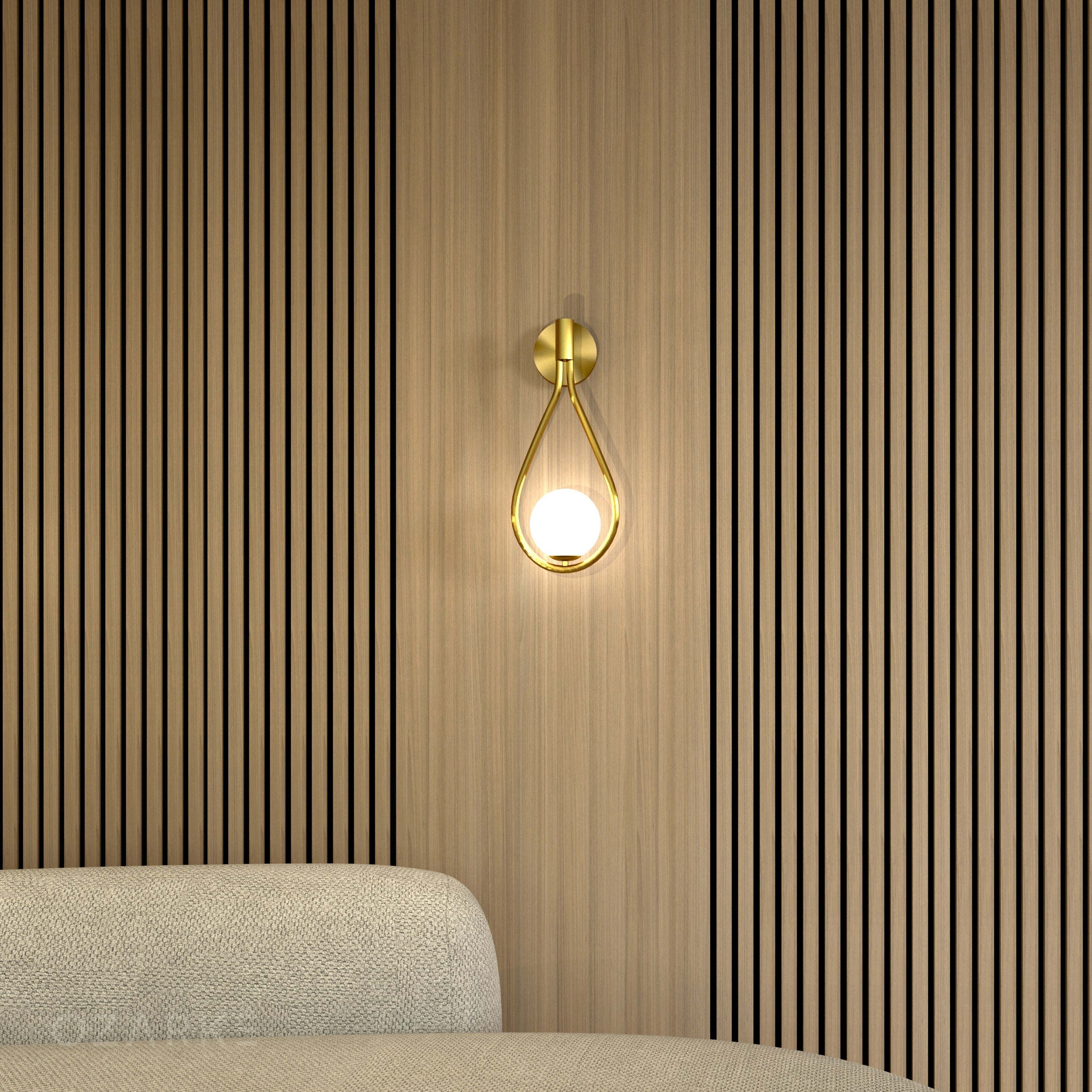 Teardrop shaped wall lamp | Wall Lamp | glass/iron | 5W | 110V | Elegant Wall Illumination