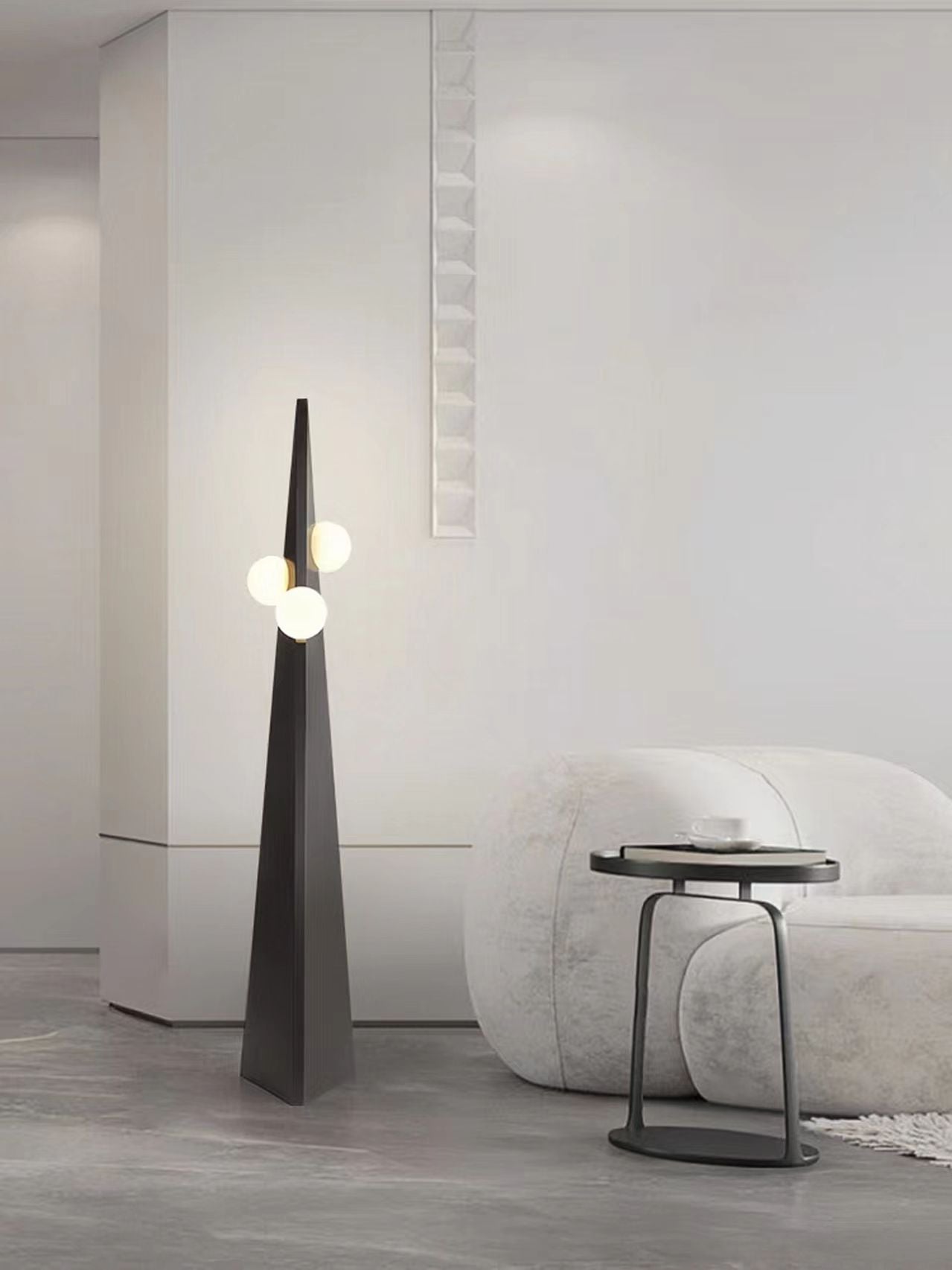 Triangular tower floor lamp | Floor Lamp | glass/metal | 240 v | Stylish Floor Lighting