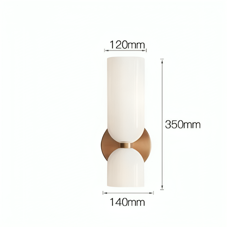 MilanLuxe Modern Wall Lamp | Wall Lamp | glass/metal | 100V - 240V | Elegant Wall Illumination