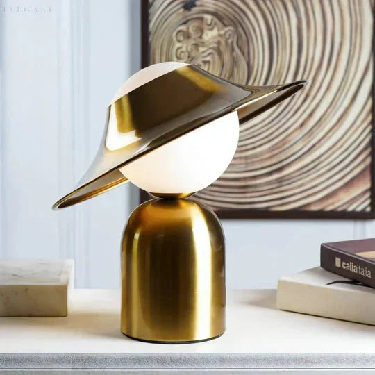 LuxaGlam Golden Table Lamp Stylish | Table Lamp | metal | Sleek Table Accent