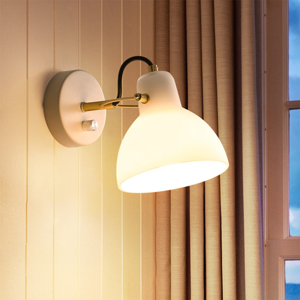 Minimalist Simple White Glass Wall | Wall Lamp | Led | glass | 40W | 110V - 120V | Elegant Wall Illumination