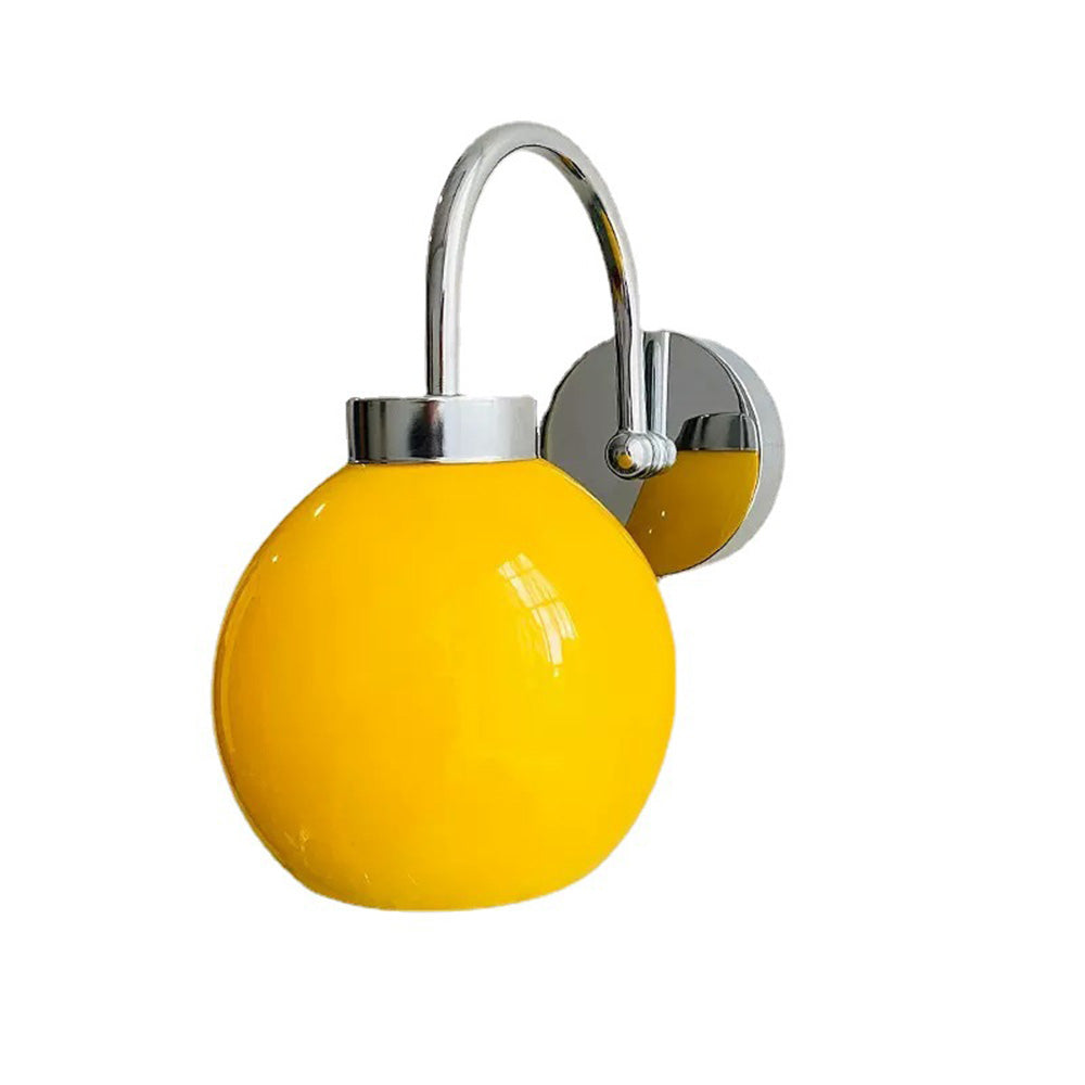 Bauhaus Cream French Glass Wall | Wall Lamp | glass/iron | 110V - 120V | Elegant Wall Illumination