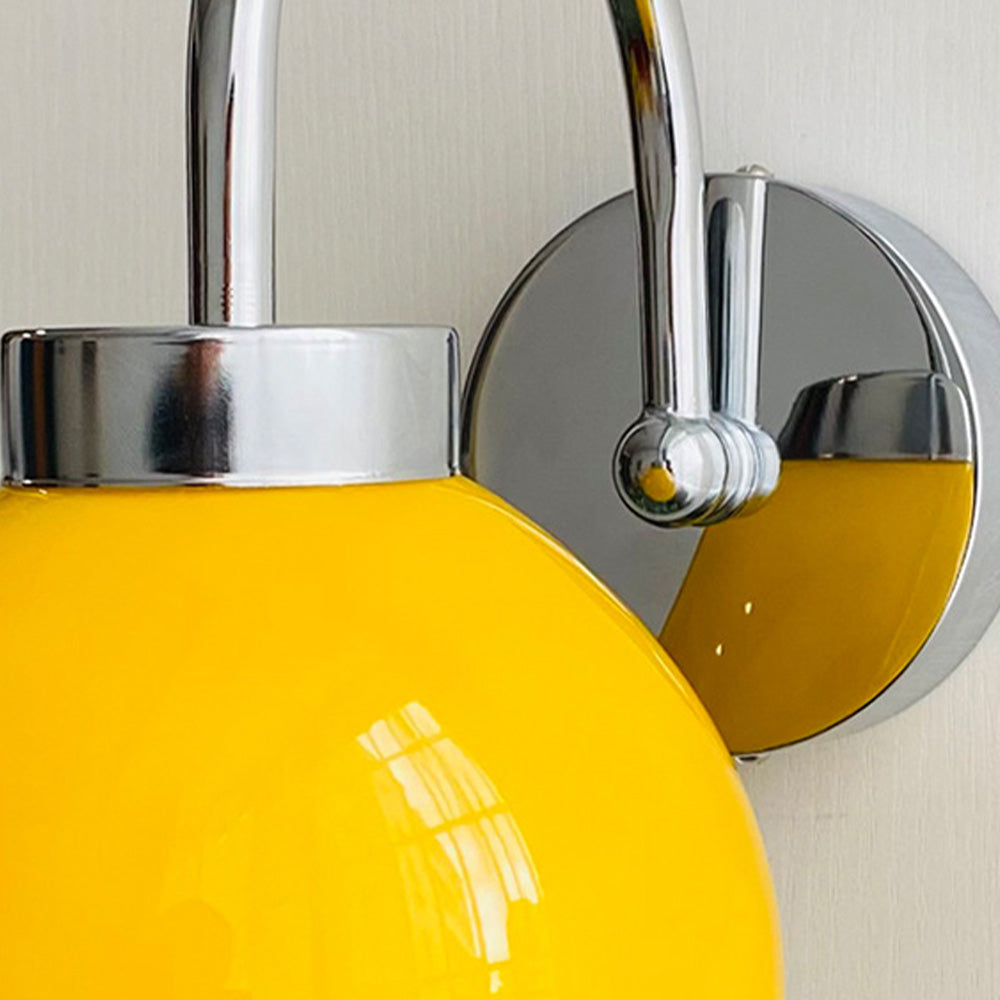 Bauhaus Cream French Glass Wall | Wall Lamp | glass/iron | 110V - 120V | Elegant Wall Illumination