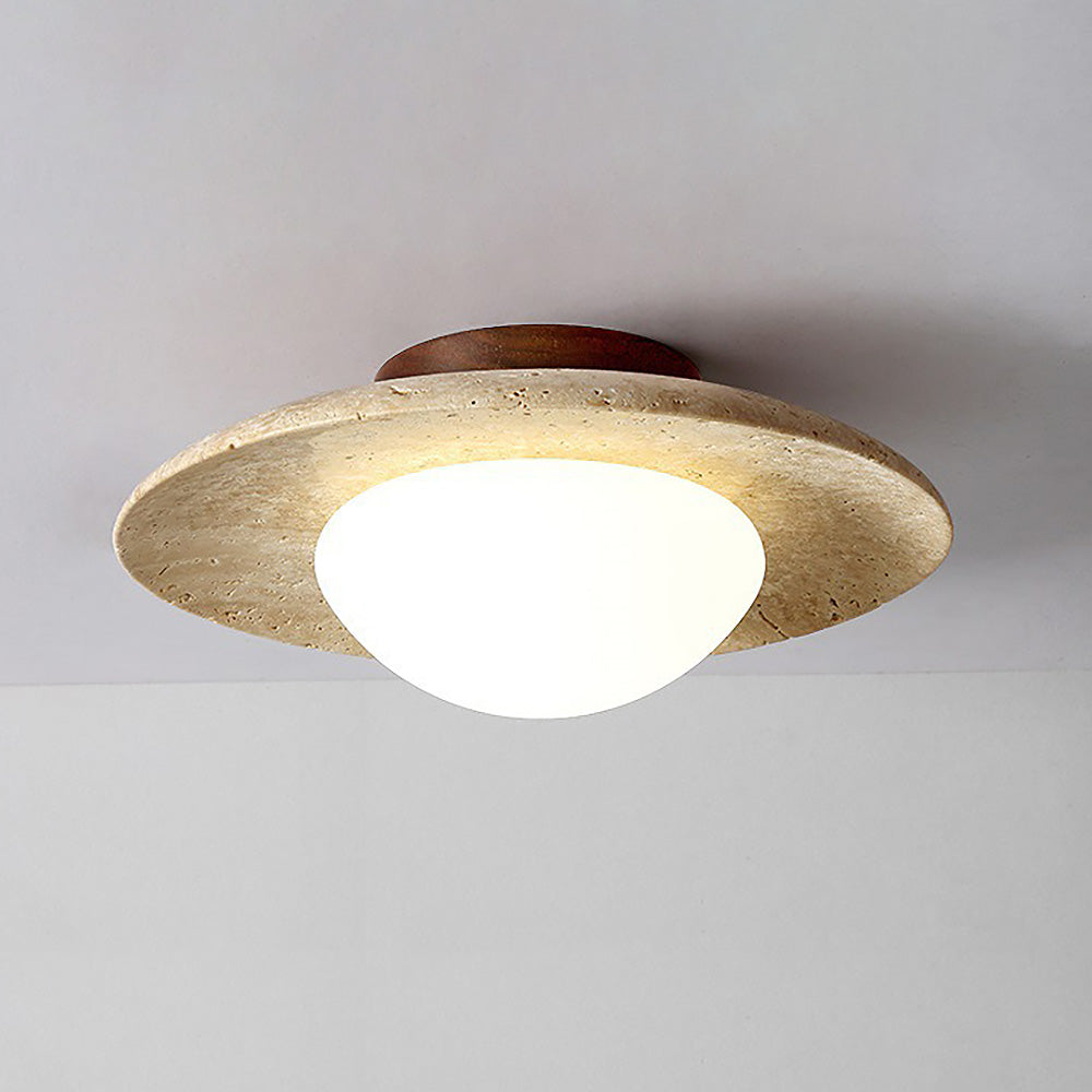 Industrial Modern Beige Stone Wall | Wall Lamp | wood | 110V - 120V | Elegant Wall Illumination
